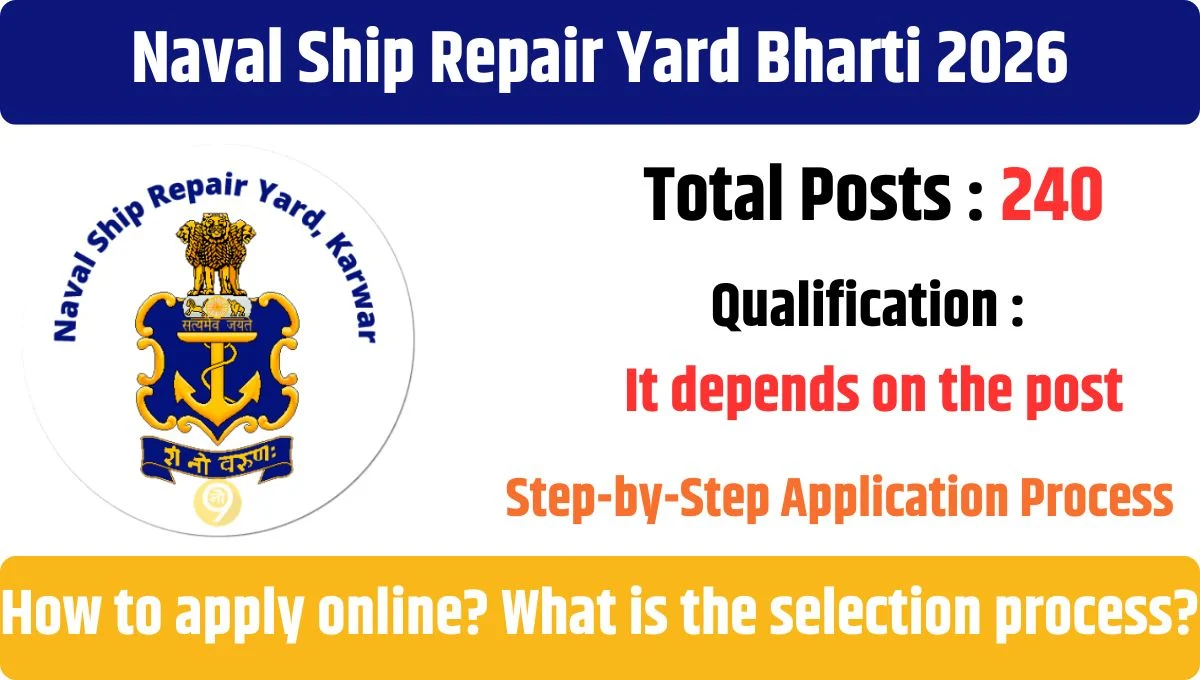Indian Navy Naval Ship Repair Yard Recruitment 2026