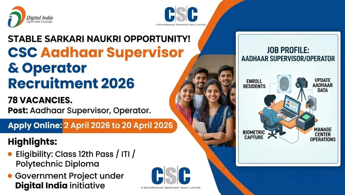 CSC e-Governance Aadhaar Recruitment 2026