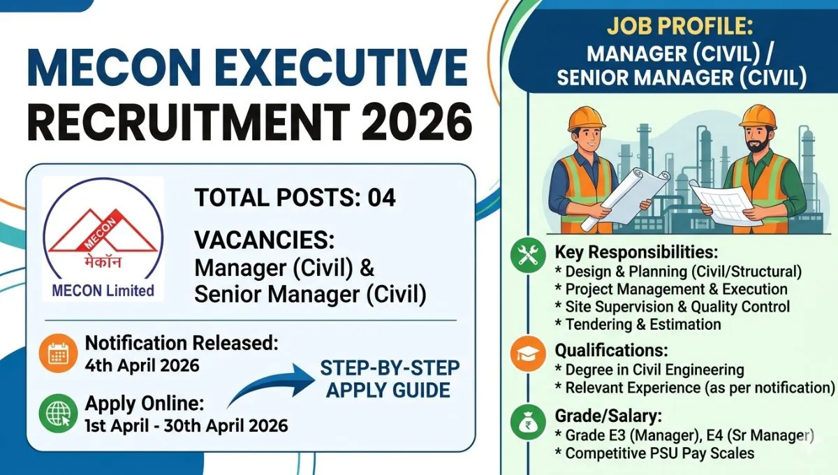 MECON Recruitment 2026