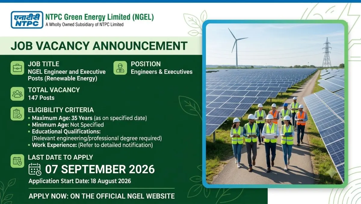 NTPC Green Energy Limited Recruitment 2026