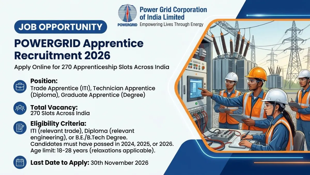 POWERGRID Apprentice Recruitment 2026