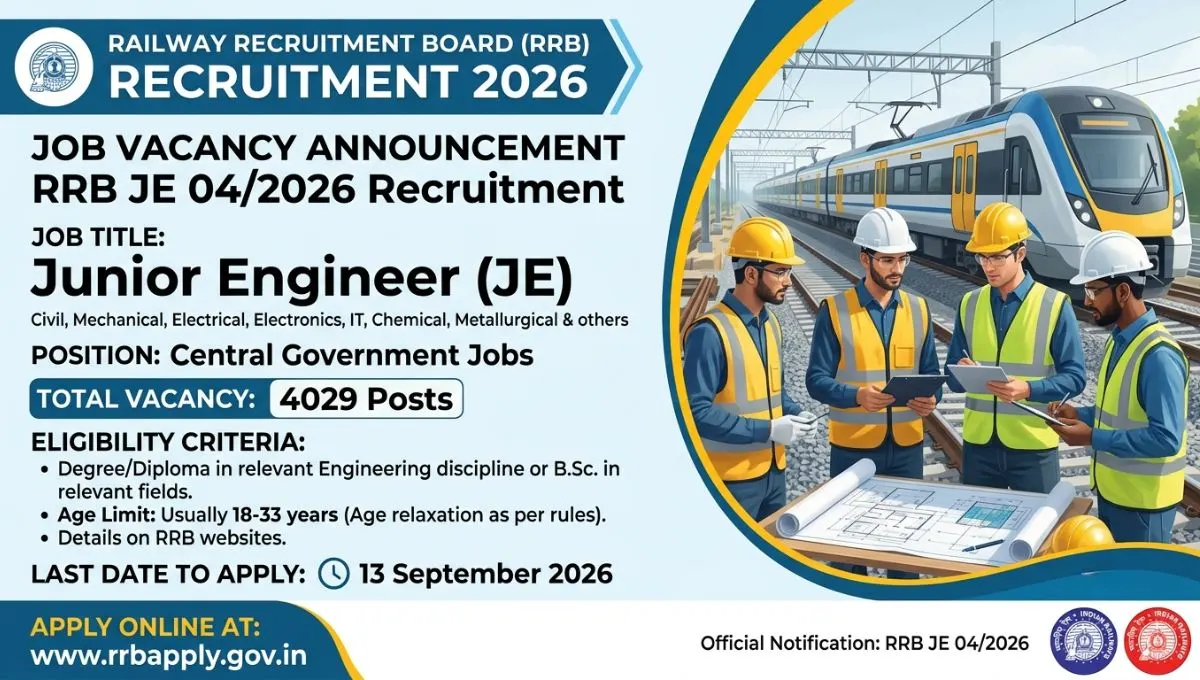 RRB JE Recruitment 2026