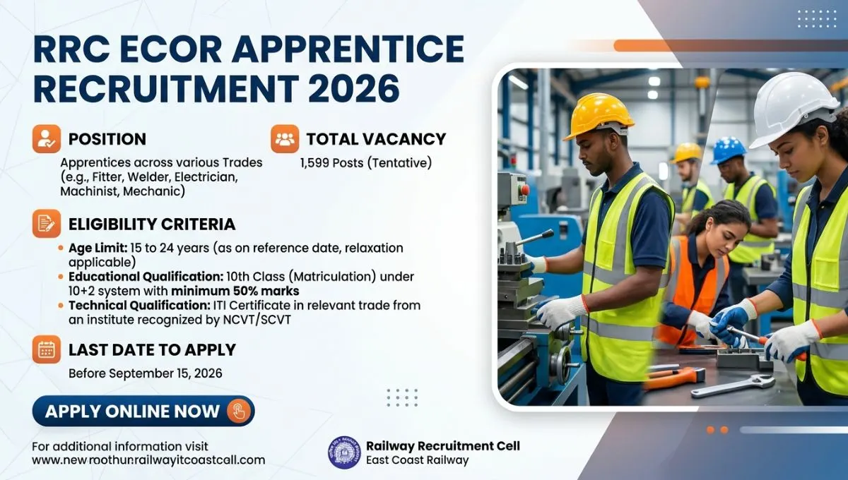 RRC ECOR Apprentice Recruitment 2026