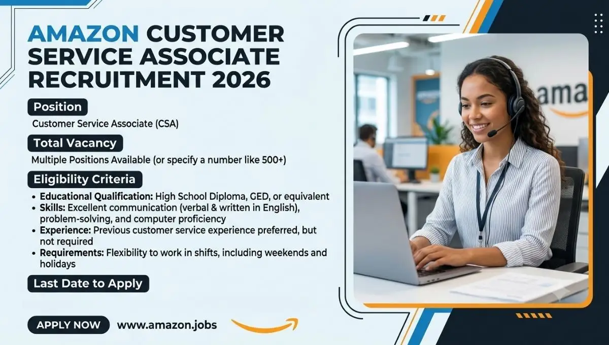 Amazon Customer Service Associate Recruitment 2026