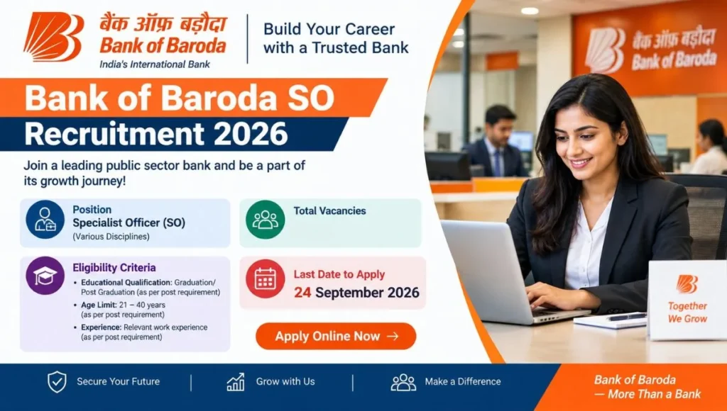 Bank of Baroda SO Recruitment 2026