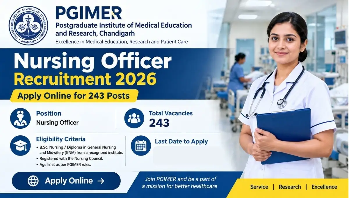 PGIMER Nursing Officer Recruitment 2026