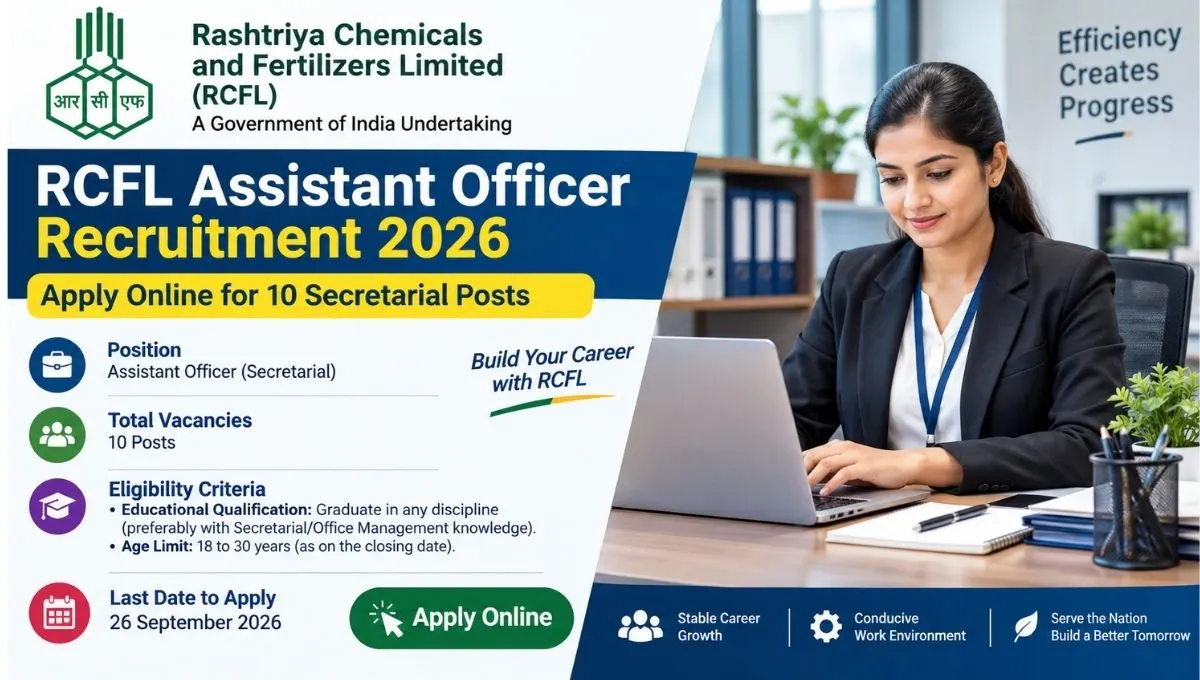 RCFL Assistant Officer Recruitment 2026