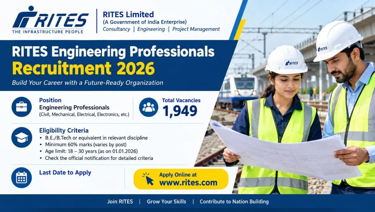 RITES Engineering Professionals Recruitment 2026