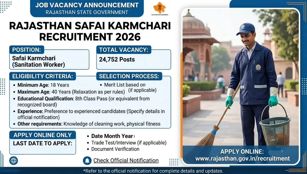 Rajasthan Safai Karmchari Recruitment 2026