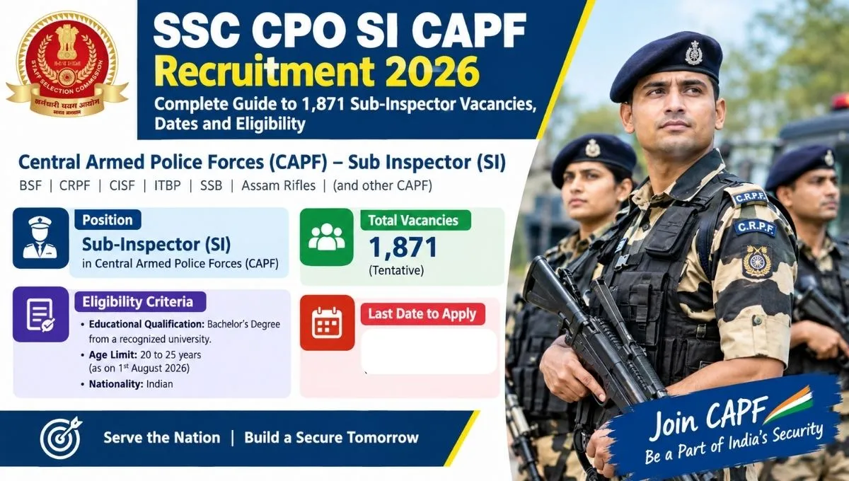 SSC CPO SI CAPF Recruitment 2026