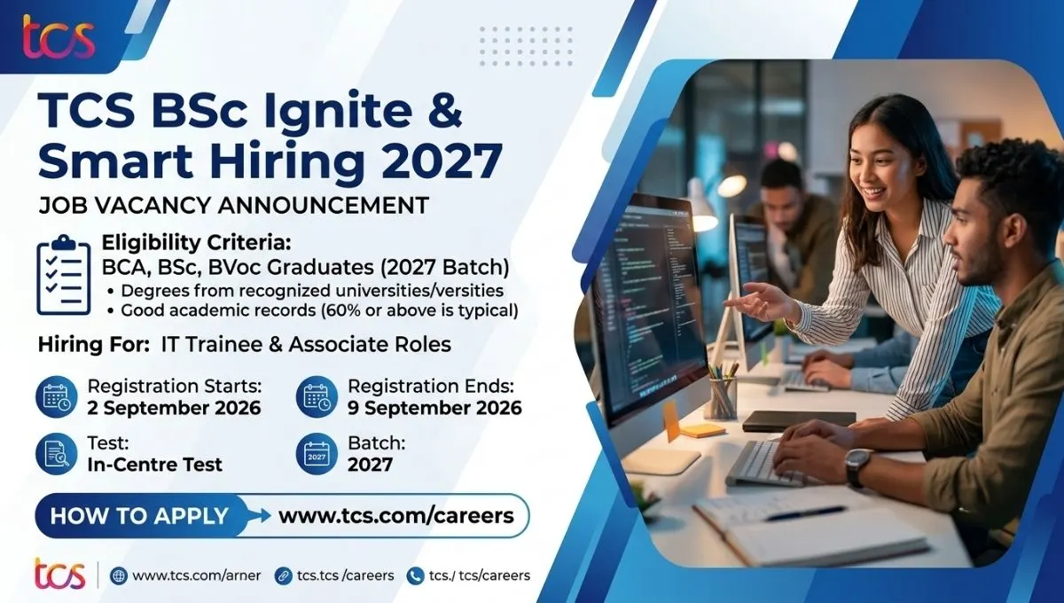 TCS BSc Ignite and Smart Hiring 2027